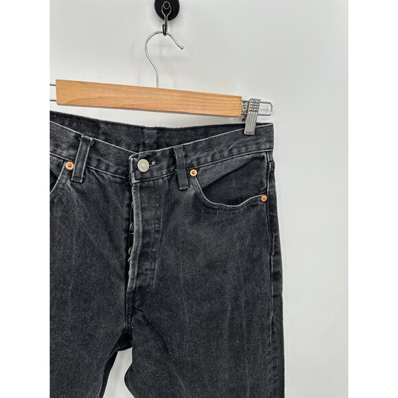 Vtg Levi's 501 1980s Denim Jeans Men 30x31 Button Fly Raw Hem Made in USA #552 - Picture 4 of 13